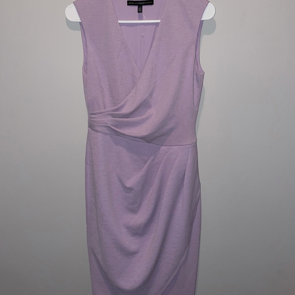 NWOT White House Black Market Purple Wrap Dress 4 - Picture 11 of 11